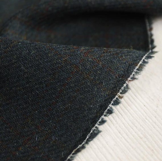 Plaid Wool fabric by the yard