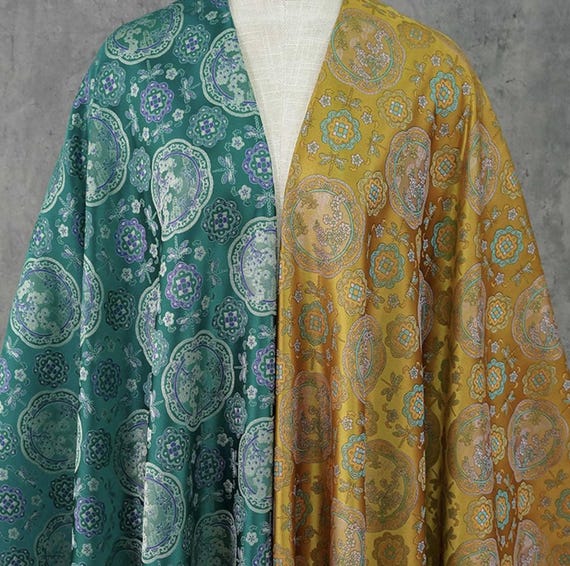 Jacquard brocade fabric by the yard