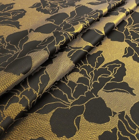 Floral Jacquard Brocade viscose fabric by the yard
