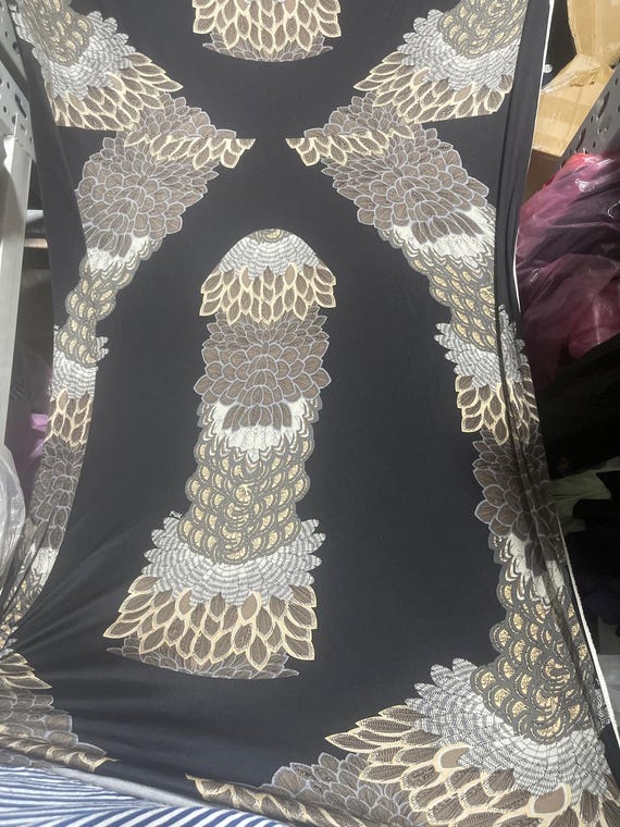 Print Knit silk fabric by the yard
