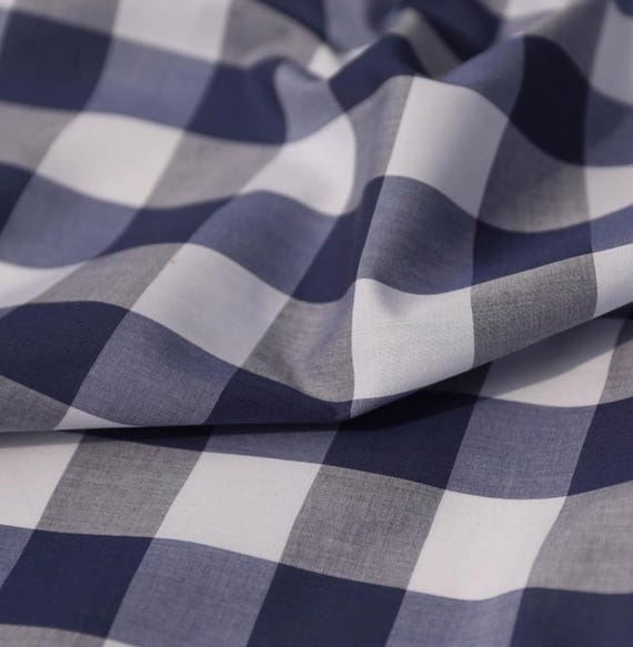 Plaid cotton fabric by the yard