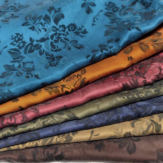 Jacquard cupra cupro fabric by the yard