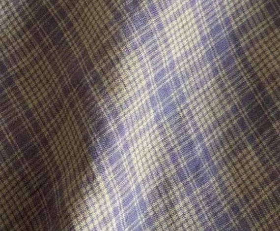 Plaid linen fabric by the yard