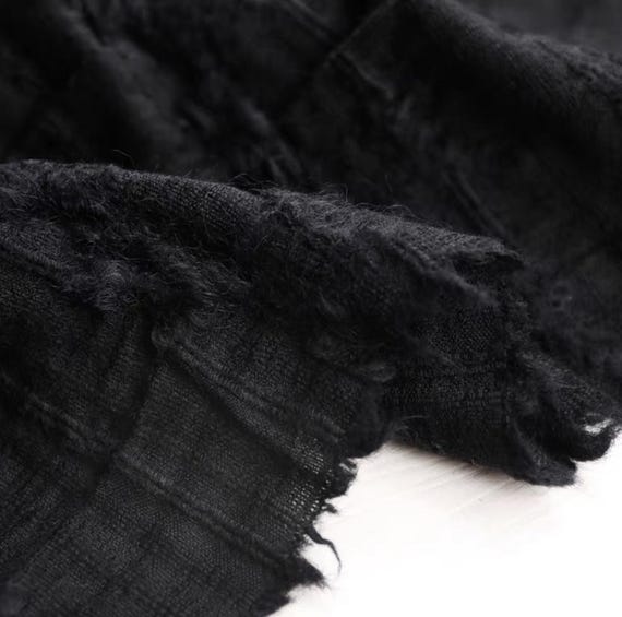 Jacquard Wool Linen fabric by the yard