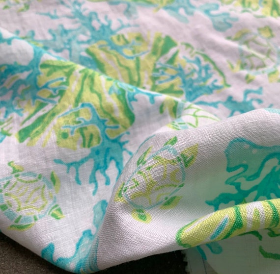 Print Linen fabric by the yard