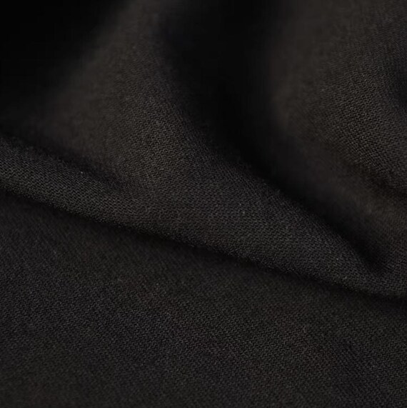 Black Wool fabric by the yard