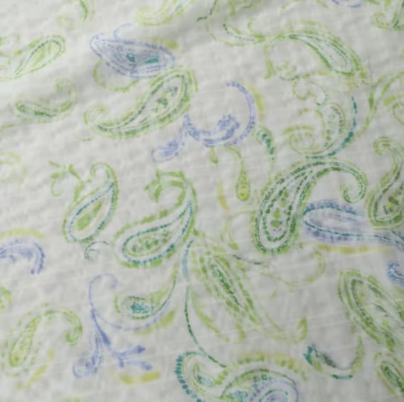 Print Jacquard Silk cotton fabric by the yard