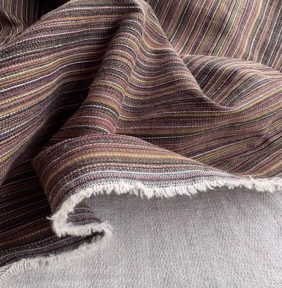 Striped Linen fabric by the yard