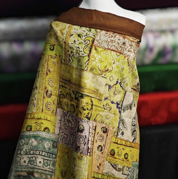 Print Hemp Fabric by the yard