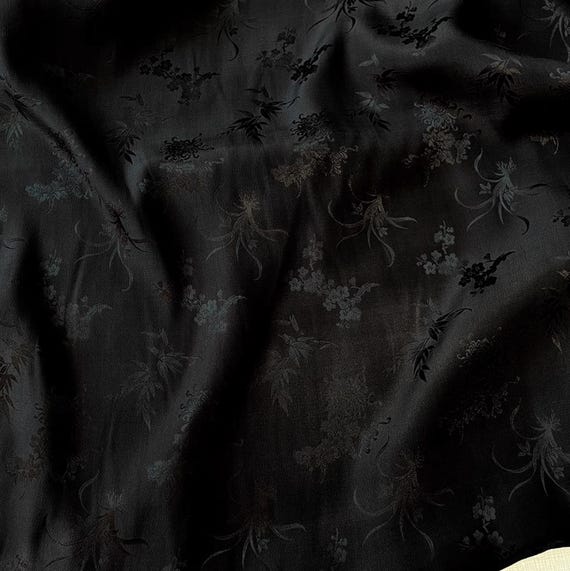 Floral Jacquard Brocade Silk Fabric By The Yard #251111