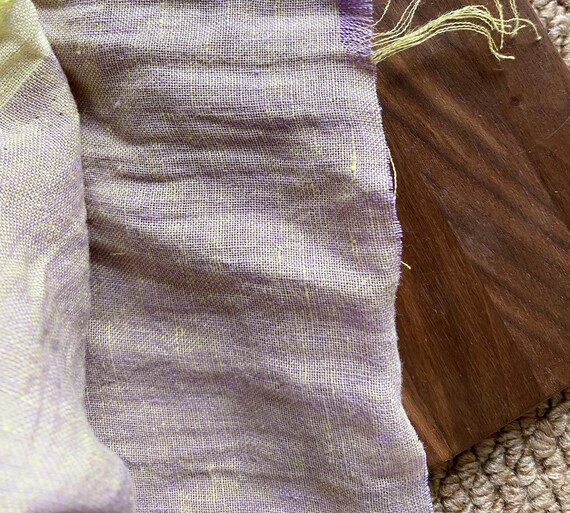 Yarn dyed iridescent linen fabric by the yard
