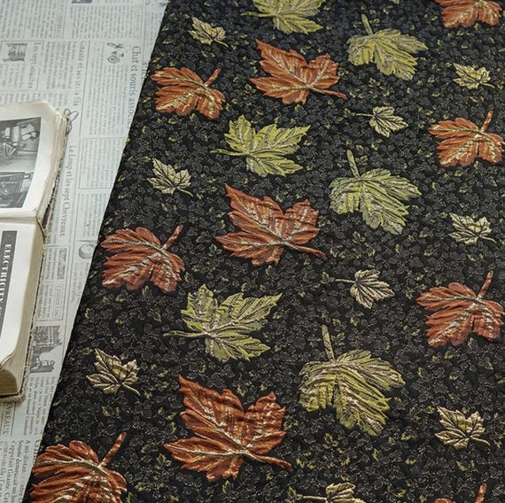 Jacquard brocade fabric by the yard