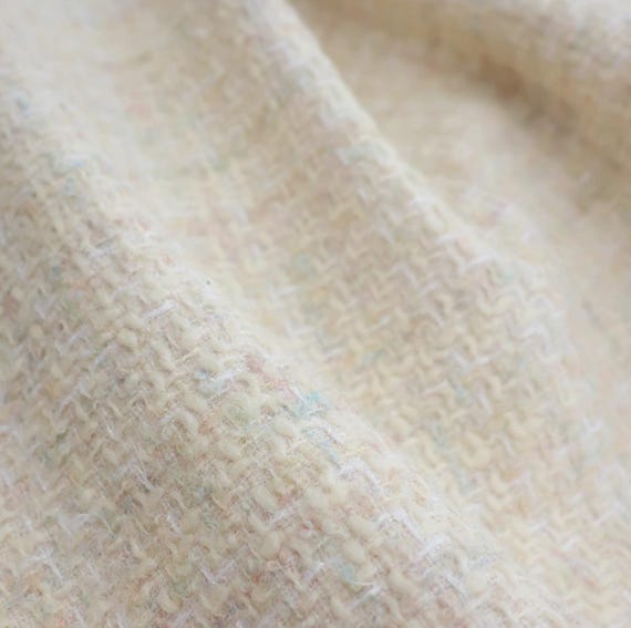Tweed wool fabric by the yard