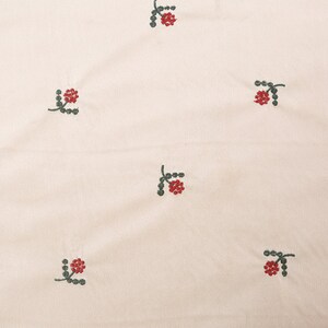 Flowers floral Embroidered embroidery velvet fabric by the yard