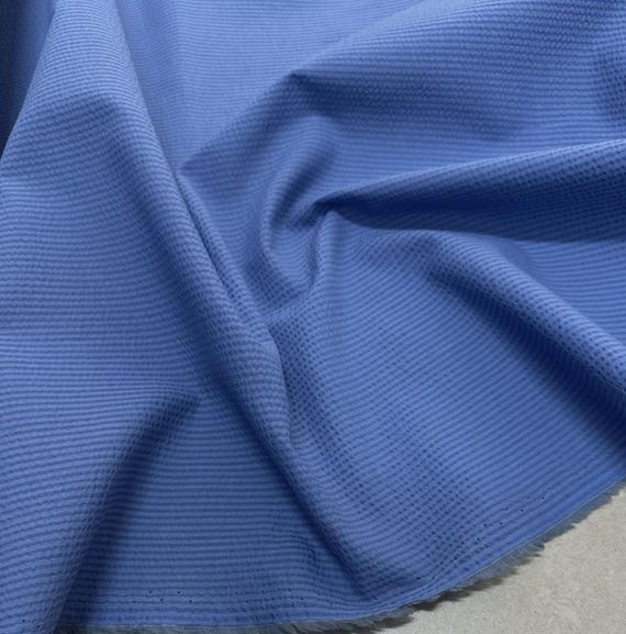 Seersucker striped fabric, Textured cotton fabric by the yard