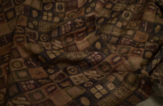 Print floral linen fabric by the yard