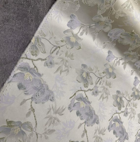 Jacquard silk fabric by the yard