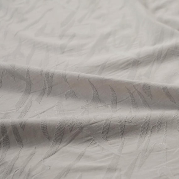 Jacquard linen cotton fabric by the yard