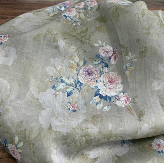 Print ramie fabric by the yard