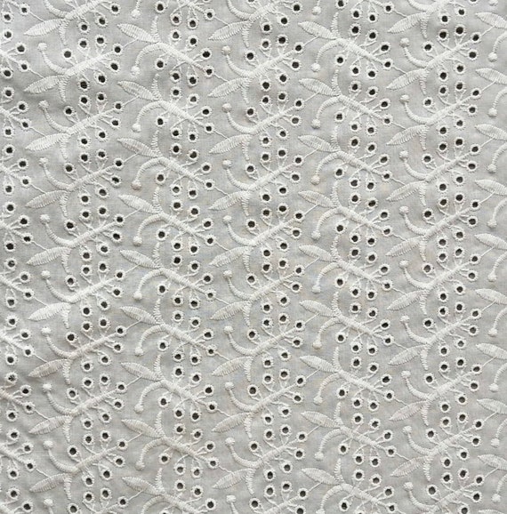 Embroidery cotton fabric By the yard