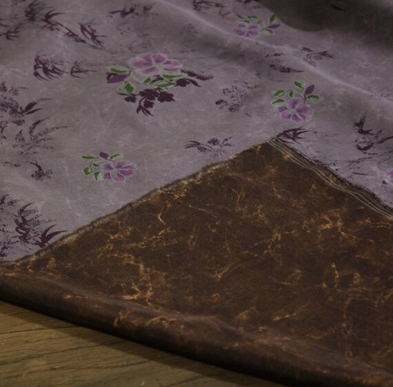 Print cupra fabric, Floral cupro fabric by the yard
