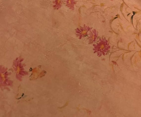 Gambiered silk fabric by the yard