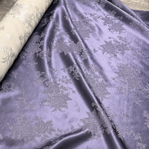 Jacquard silk fabric by the yard