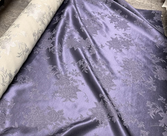 Jacquard silk fabric by the yard