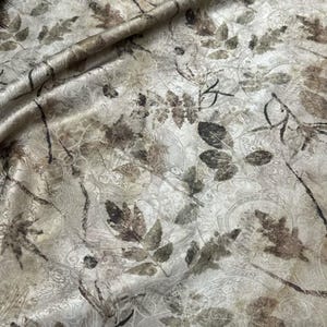 Tie dye style patterned silk fabric, Jacquard silk fabric by the yard