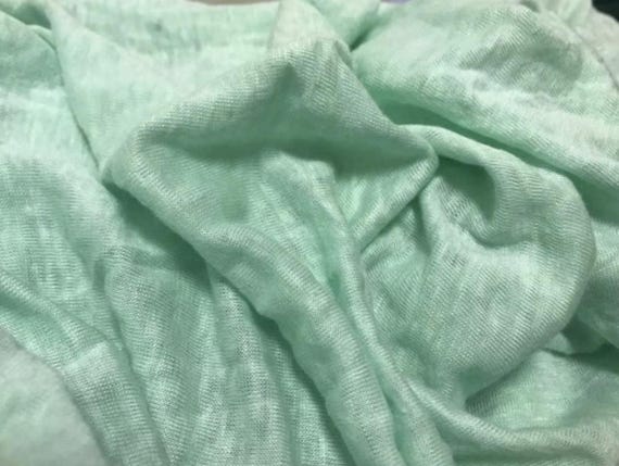 Knit linen jersey fabric by the yard