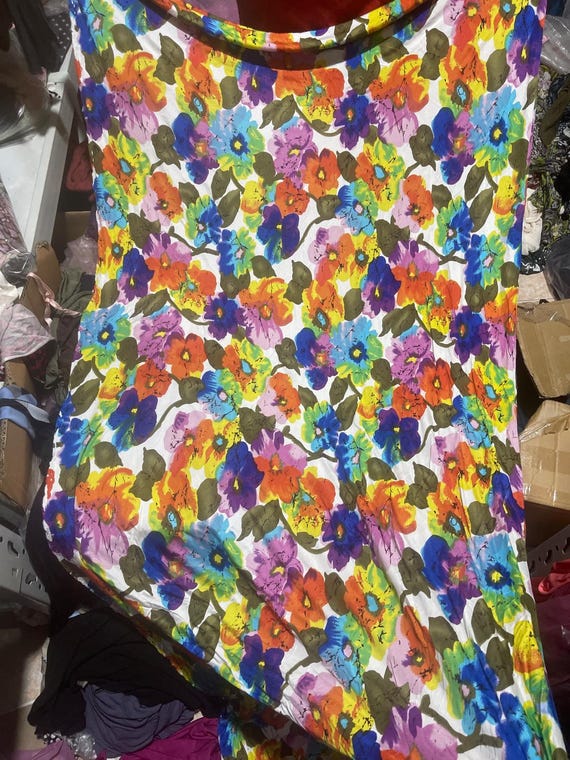 Print Knit silk fabric by the yard