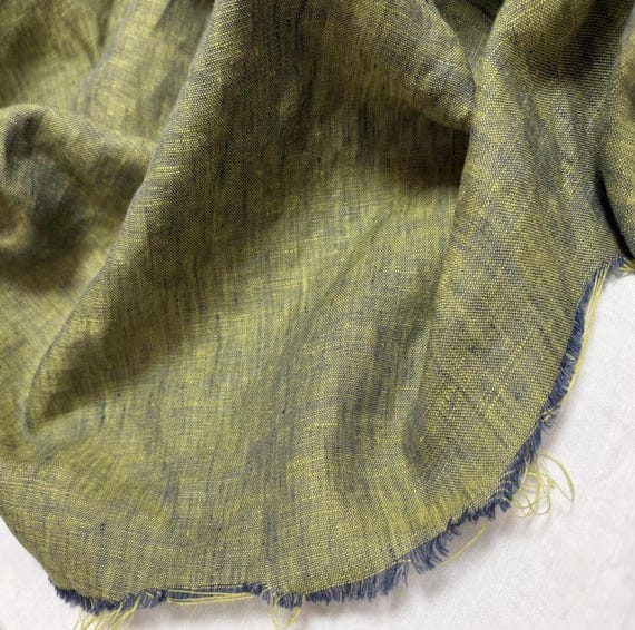 Yarn dyed linen fabric by the yard