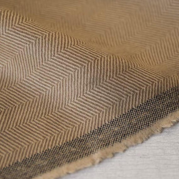 Italian Fabric Herringbone Wool Fabric by the yard