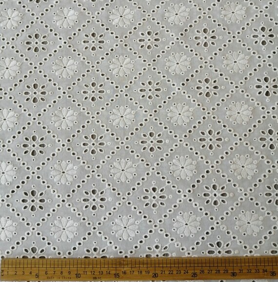 Embroidery cotton fabric By the yard