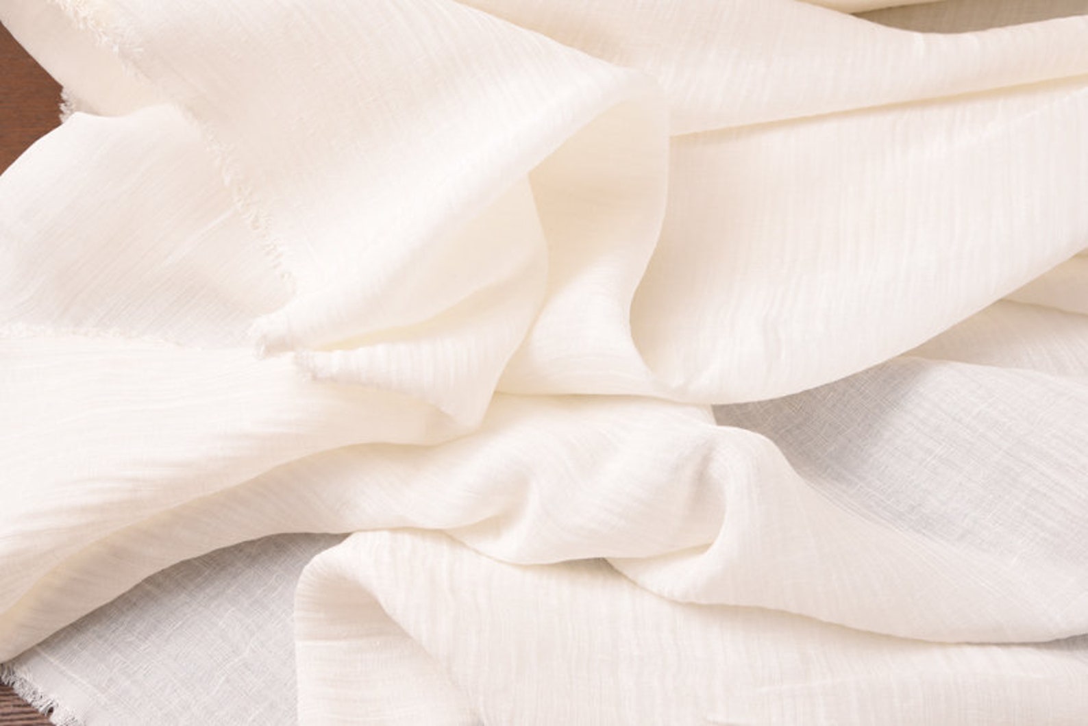 Crinkled textured silk linen fabric by the yard Etsy