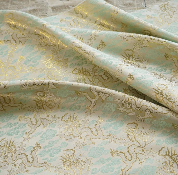 Jacquard brocade fabric by the yard