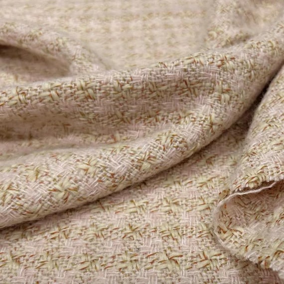 Tweed wool fabric by the yard