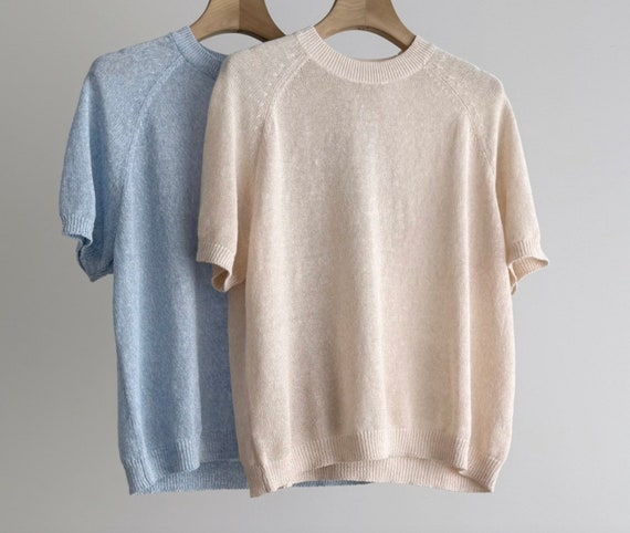 Knit linen T shirts