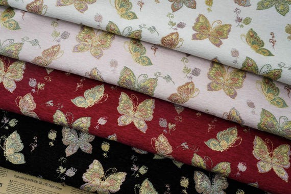 Jacquard brocade fabric by the yard
