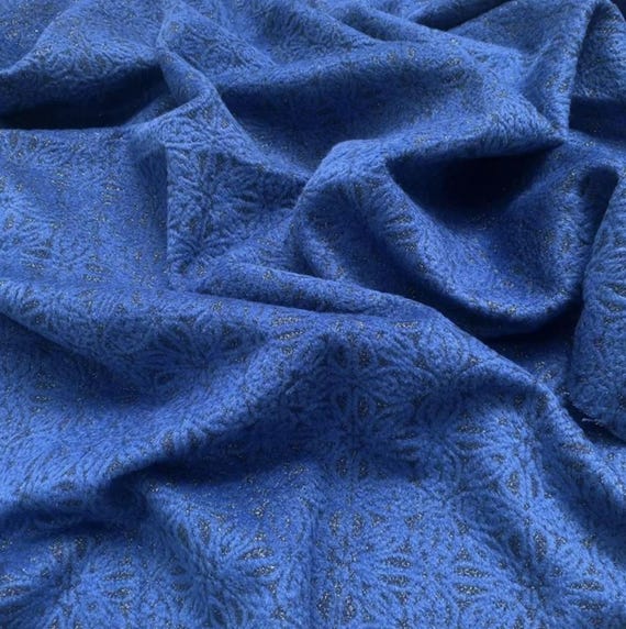 Jacquard Wool fabric by the yard