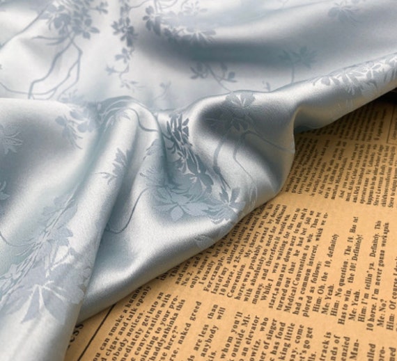 Jacquard floral fabric by the yard