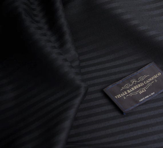 Italian Fabric Striped Worsted Wool fabric by the yard