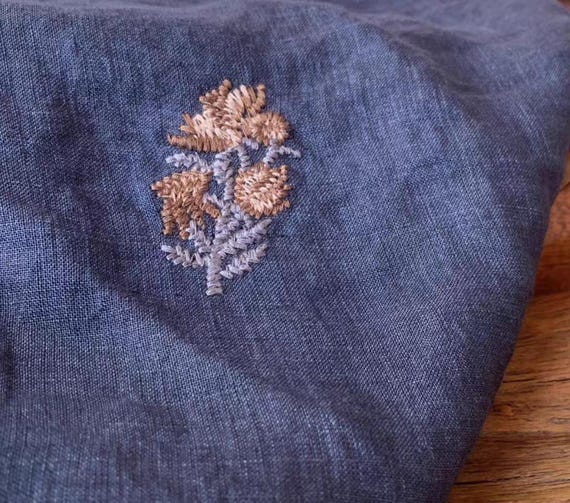 Embroidery linen fabric by the yard