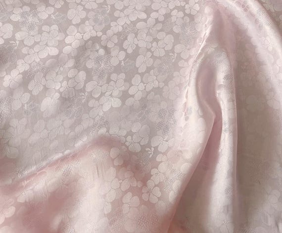 Jacquard floral silk fabric by the yard #257141
