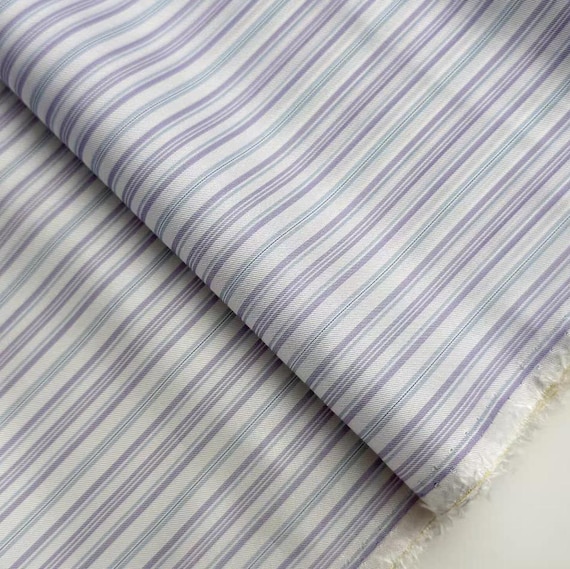 Striped Bemberg cupra fabric, Cupro lining fabric by the yard