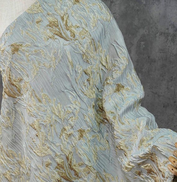 Jacquard brocade fabric by the yard