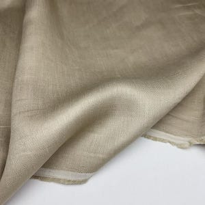 Beige Linen fabric by the yard
