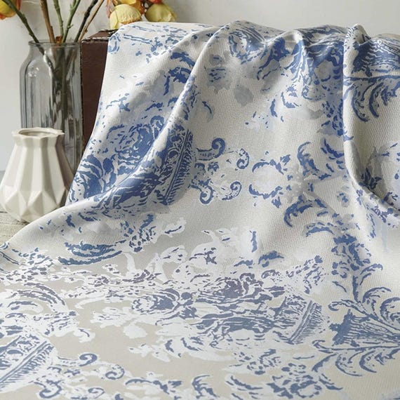 Jacquard brocade fabric by the yard