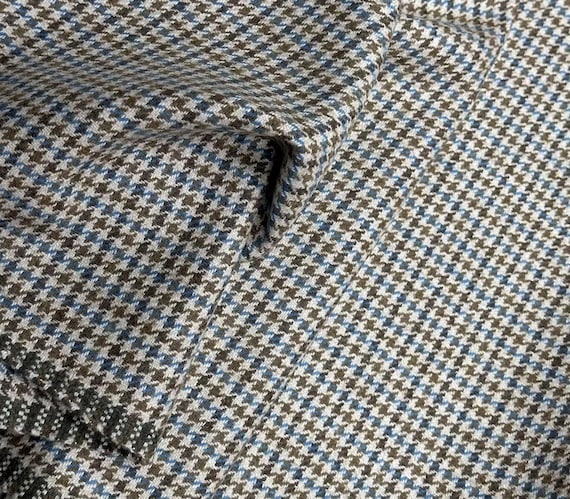 Houndstooth wool fabric by the yard