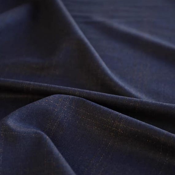 Plaid Wool fabric by the yard